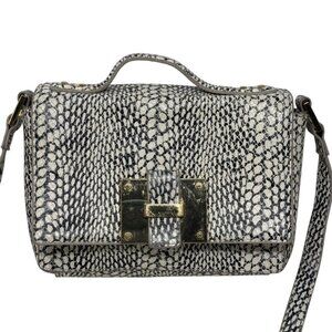 India Hicks "Lady P" Snake Print Leather Handbag Shoulder Bag